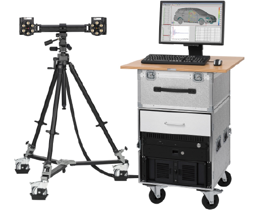 光学式3Dカメラによる変位計測システムで計測